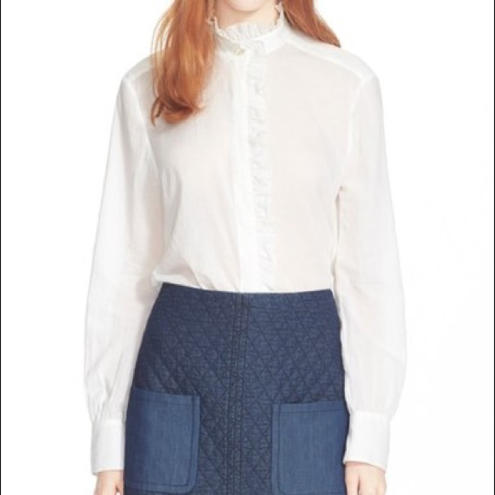 See by Chloé cream button-up blouse